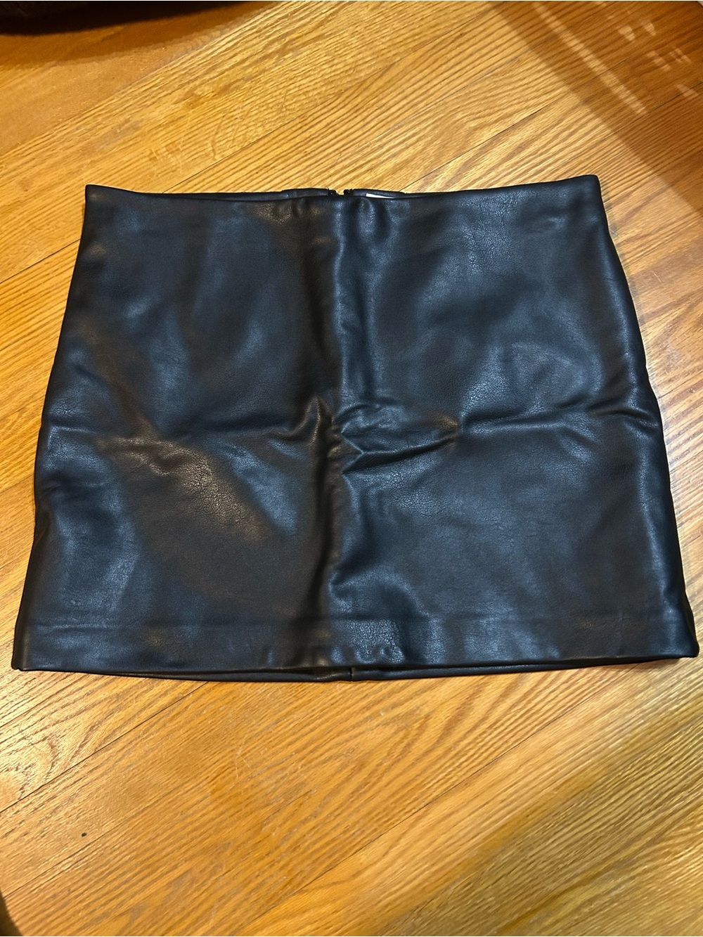 H&M Black Faux Leather Mini Skirt
